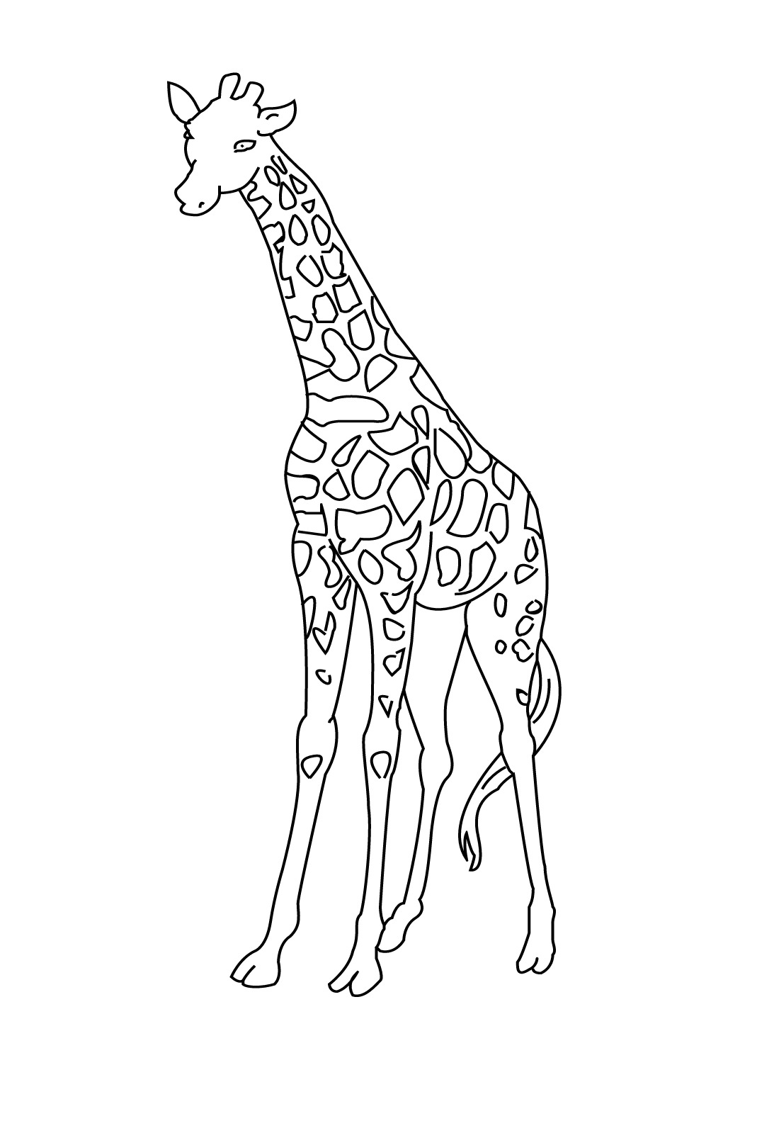 Dibujo para colorear: Jirafa (Animales) #7281 - Dibujos para Colorear e Imprimir Gratis