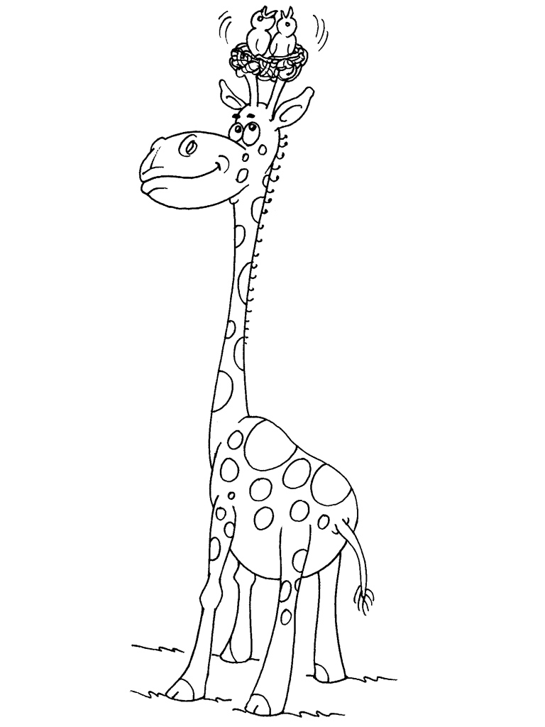 Dibujo para colorear: Jirafa (Animales) #7284 - Dibujos para Colorear e Imprimir Gratis
