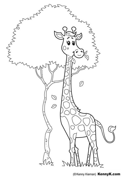 Dibujo para colorear: Jirafa (Animales) #7329 - Dibujos para Colorear e Imprimir Gratis