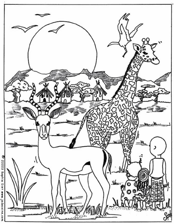 Dibujo para colorear: Jirafa (Animales) #7399 - Dibujos para Colorear e Imprimir Gratis