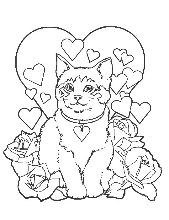 Dibujo para colorear: Kitten (Animales) #18024 - Dibujos para Colorear e Imprimir Gratis
