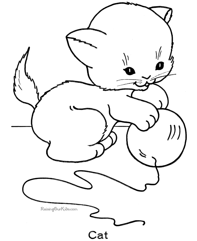 Dibujo para colorear: Kitten (Animales) #18026 - Dibujos para Colorear e Imprimir Gratis
