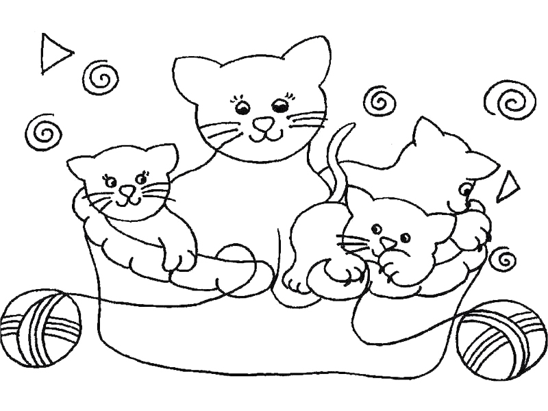 Dibujo para colorear: Kitten (Animales) #18032 - Dibujos para Colorear e Imprimir Gratis