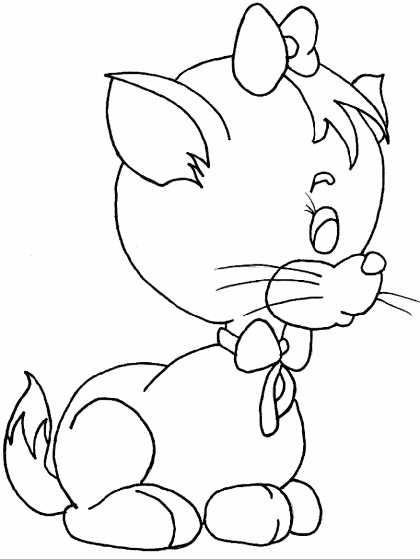 Dibujo para colorear: Kitten (Animales) #18055 - Dibujos para Colorear e Imprimir Gratis