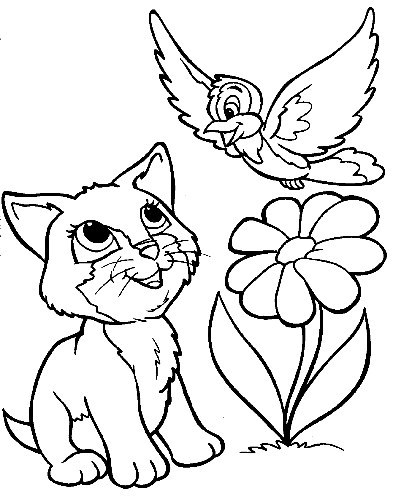 Dibujo para colorear: Kitten (Animales) #18087 - Dibujos para Colorear e Imprimir Gratis