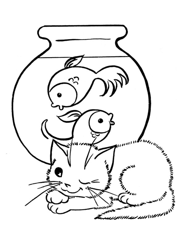 Dibujo para colorear: Kitten (Animales) #18093 - Dibujos para Colorear e Imprimir Gratis