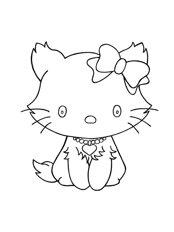 Dibujo para colorear: Kitten (Animales) #18158 - Dibujos para Colorear e Imprimir Gratis