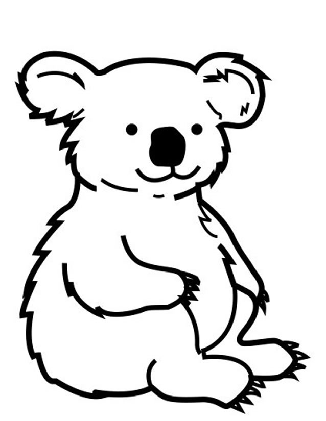 Dibujo para colorear: Koala (Animales) #9301 - Dibujos para Colorear e Imprimir Gratis
