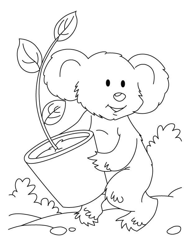 Dibujo para colorear: Koala (Animales) #9306 - Dibujos para Colorear e Imprimir Gratis