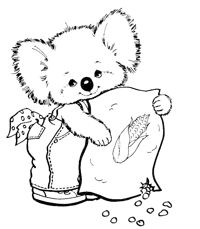 Dibujo para colorear: Koala (Animales) #9308 - Dibujos para Colorear e Imprimir Gratis