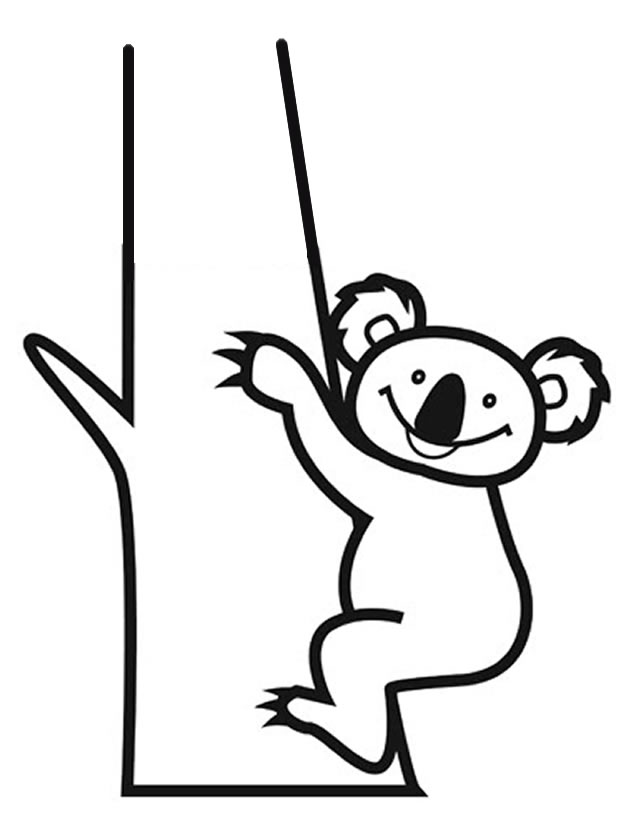 Dibujo para colorear: Koala (Animales) #9318 - Dibujos para Colorear e Imprimir Gratis