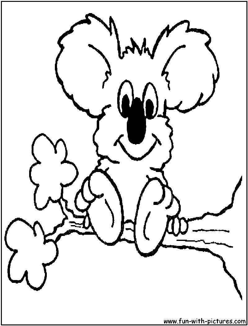 Dibujo para colorear: Koala (Animales) #9348 - Dibujos para Colorear e Imprimir Gratis