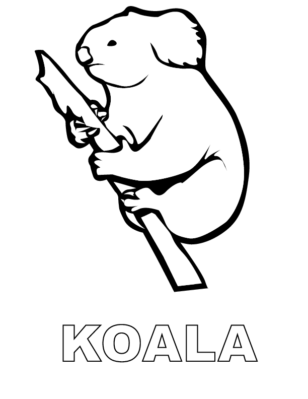 Dibujo para colorear: Koala (Animales) #9352 - Dibujos para Colorear e Imprimir Gratis