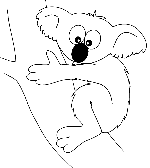 Dibujo para colorear: Koala (Animales) #9358 - Dibujos para Colorear e Imprimir Gratis