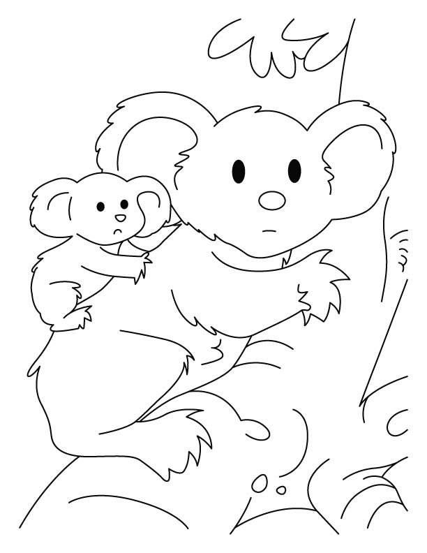 Dibujo para colorear: Koala (Animales) #9362 - Dibujos para Colorear e Imprimir Gratis