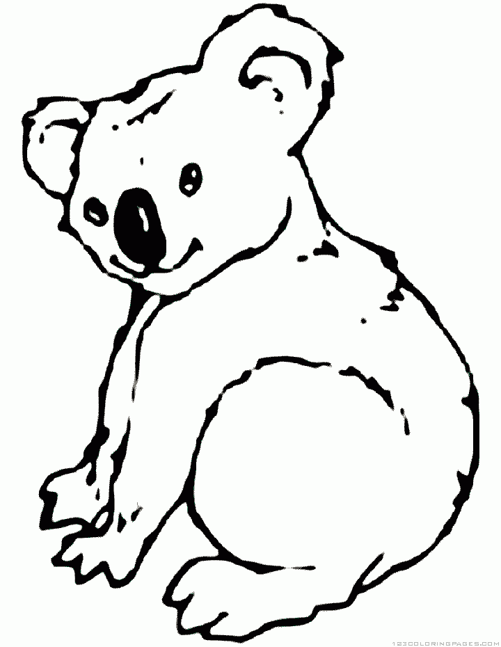 Dibujo para colorear: Koala (Animales) #9384 - Dibujos para Colorear e Imprimir Gratis