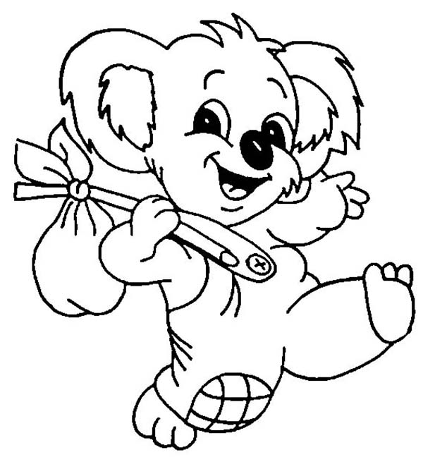 Dibujo para colorear: Koala (Animales) #9385 - Dibujos para Colorear e Imprimir Gratis
