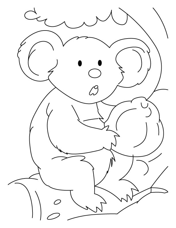 Dibujo para colorear: Koala (Animales) #9411 - Dibujos para Colorear e Imprimir Gratis