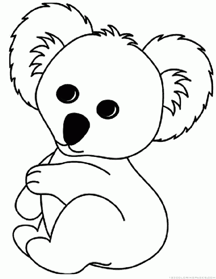 Dibujo para colorear: Koala (Animales) #9466 - Dibujos para Colorear e Imprimir Gratis