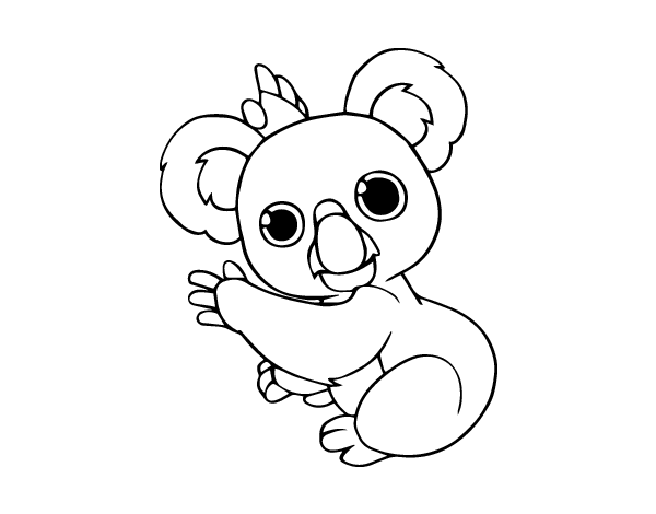 Dibujo para colorear: Koala (Animales) #9476 - Dibujos para Colorear e Imprimir Gratis