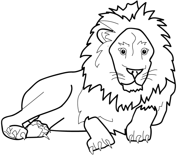 Dibujo para colorear: León (Animales) #10242 - Dibujos para Colorear e Imprimir Gratis
