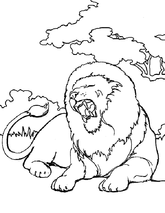 Dibujo para colorear: León (Animales) #10360 - Dibujos para Colorear e Imprimir Gratis