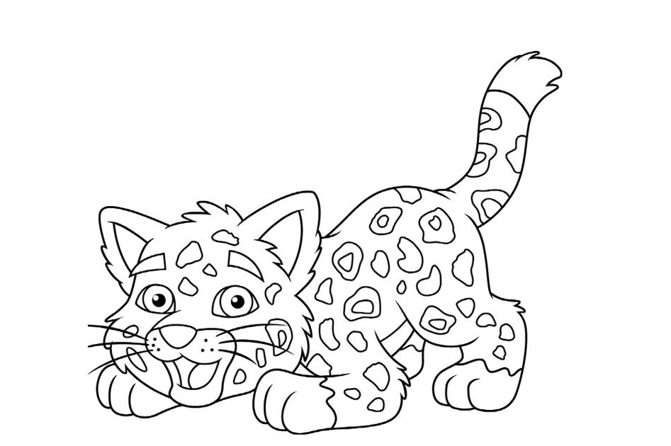 Dibujo para colorear: Leopardo (Animales) #9703 - Dibujos para Colorear e Imprimir Gratis