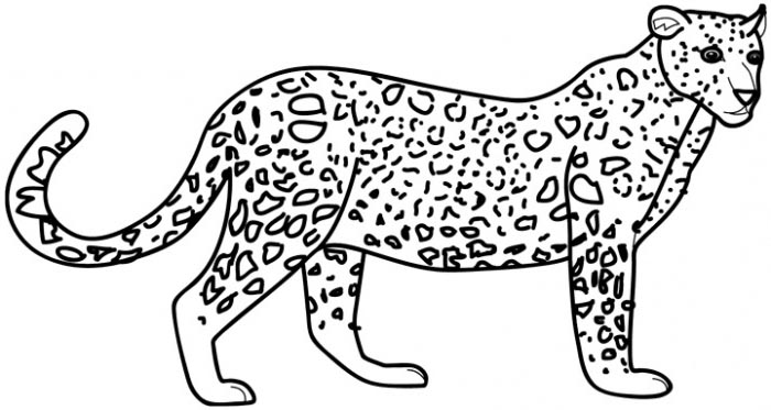 Dibujo para colorear: Leopardo (Animales) #9710 - Dibujos para Colorear e Imprimir Gratis