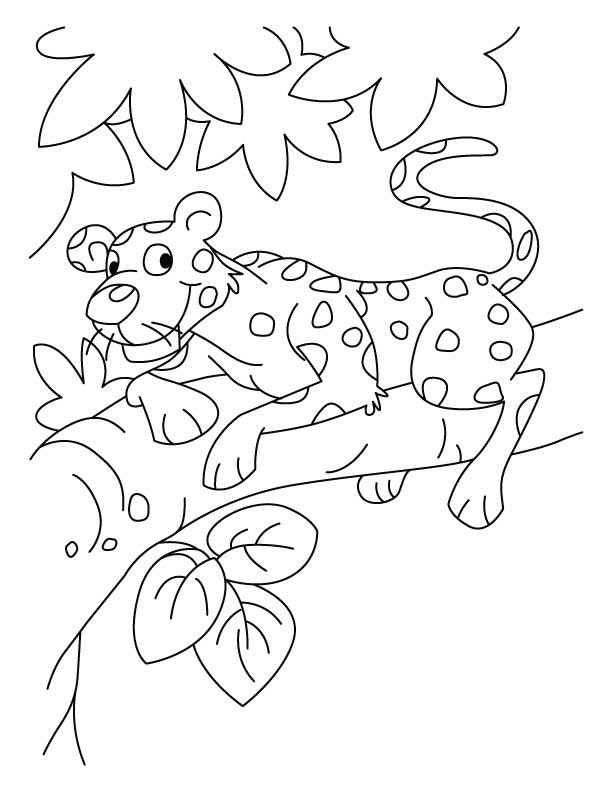 Dibujo para colorear: Leopardo (Animales) #9744 - Dibujos para Colorear e Imprimir Gratis