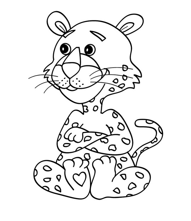 Dibujo para colorear: Leopardo (Animales) #9746 - Dibujos para Colorear e Imprimir Gratis