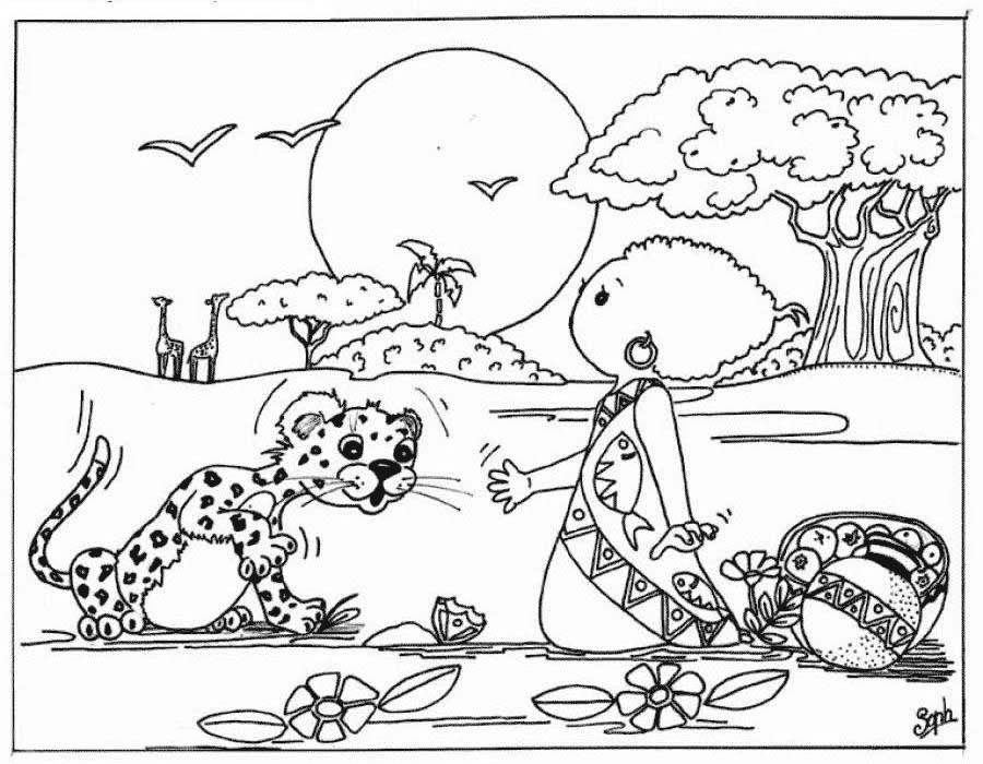 Dibujo para colorear: Leopardo (Animales) #9784 - Dibujos para Colorear e Imprimir Gratis