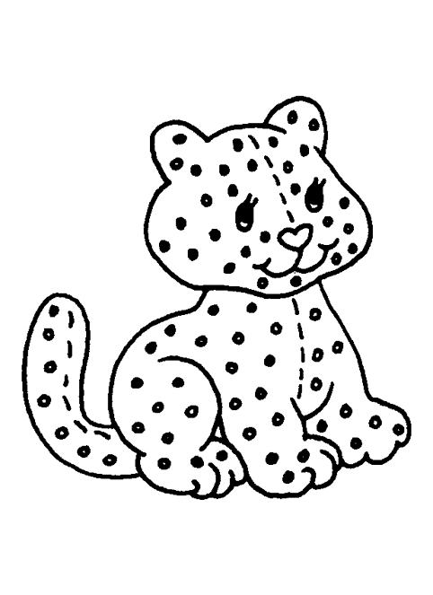 Dibujo para colorear: Leopardo (Animales) #9862 - Dibujos para Colorear e Imprimir Gratis