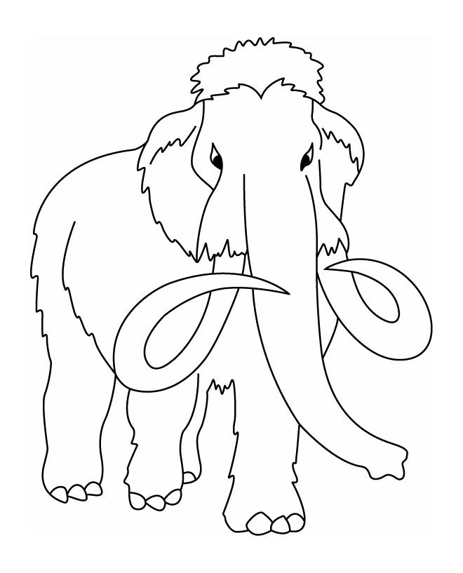 Dibujo para colorear: Mamut (Animales) #19200 - Dibujos para Colorear e Imprimir Gratis