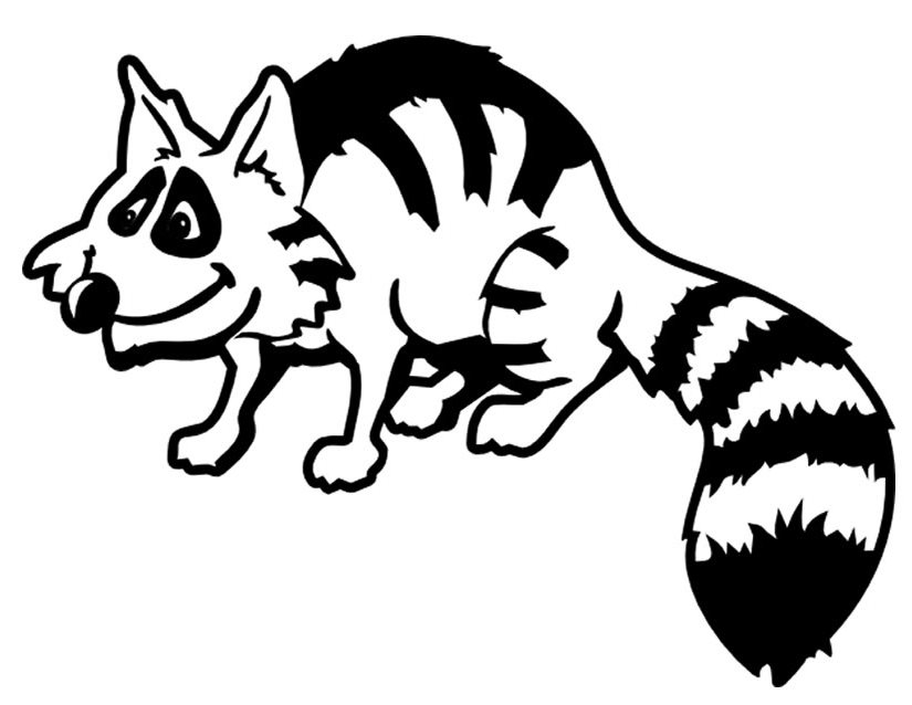 Dibujo para colorear: Mapache (Animales) #20027 - Dibujos para Colorear e Imprimir Gratis
