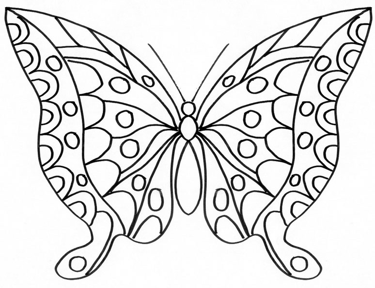 Dibujo para colorear: Mariposa (Animales) #15677 - Dibujos para Colorear e Imprimir Gratis