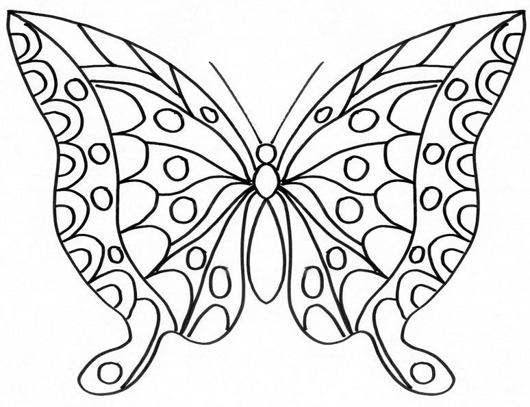 Dibujo para colorear: Mariposa (Animales) #15824 - Dibujos para Colorear e Imprimir Gratis