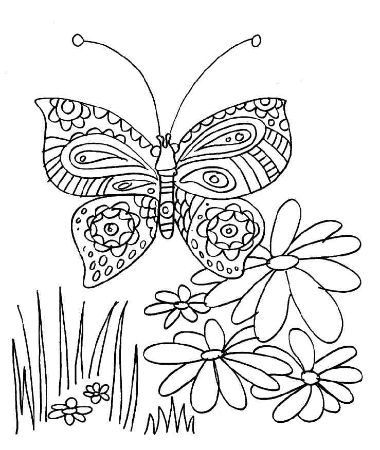 Dibujo para colorear: Mariposa (Animales) #15832 - Dibujos para Colorear e Imprimir Gratis