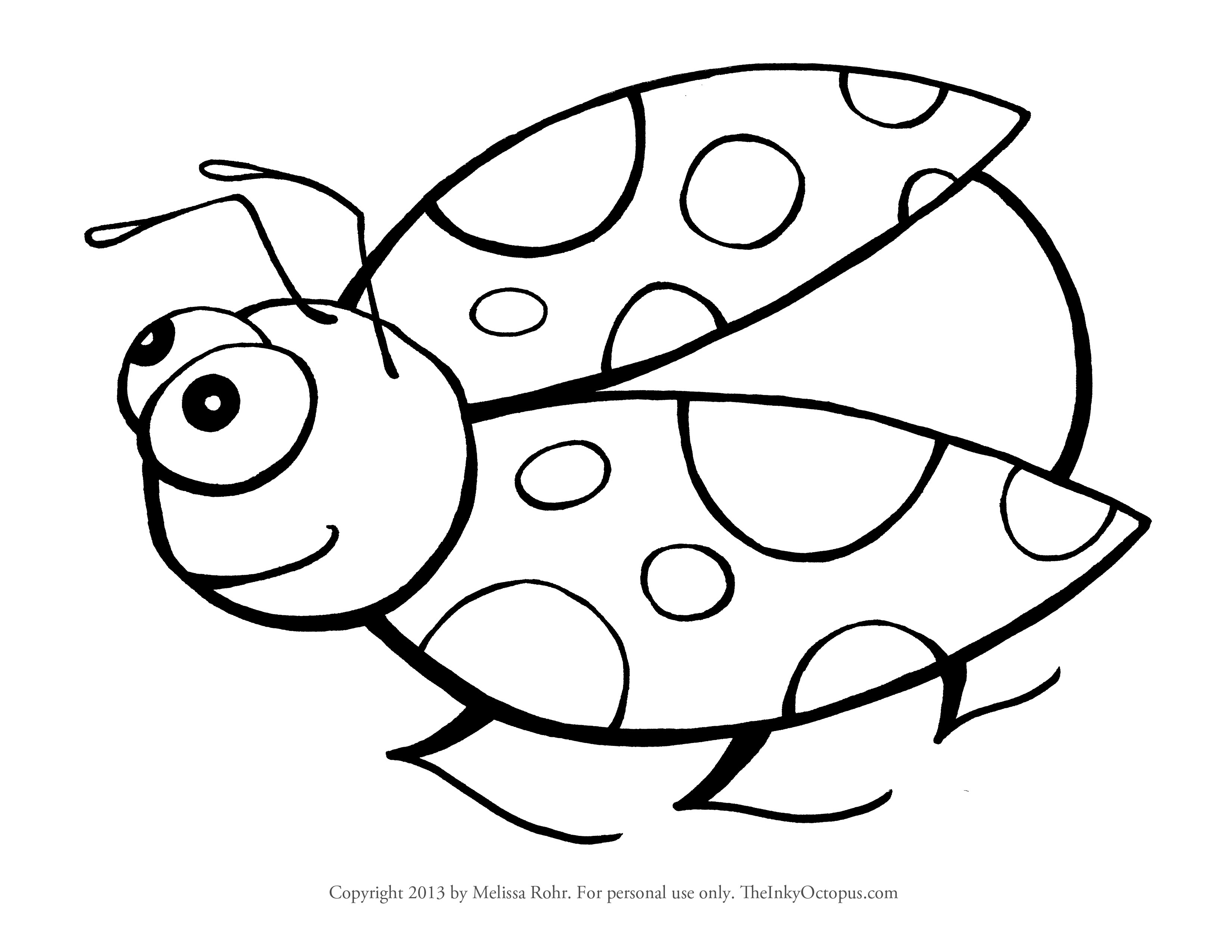 Dibujo para colorear: Mariquita (Animales) #3389 - Dibujos para Colorear e Imprimir Gratis