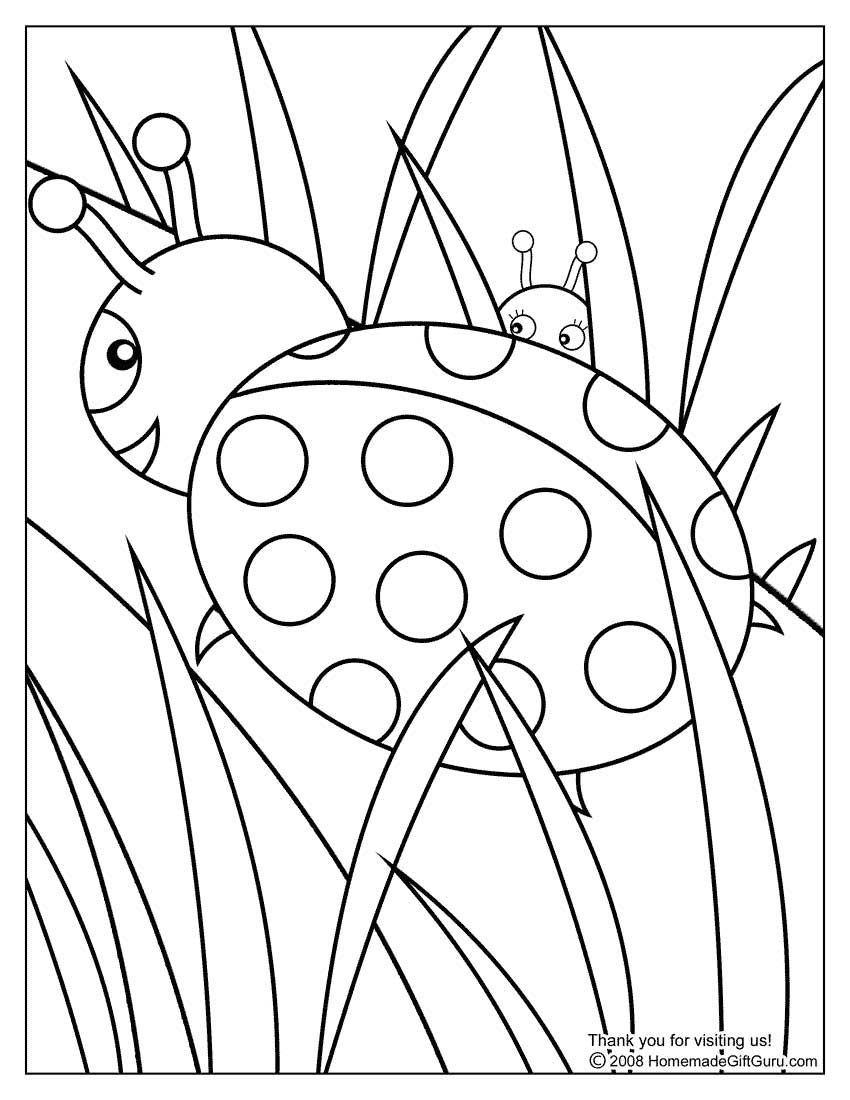 Dibujo para colorear: Mariquita (Animales) #3392 - Dibujos para Colorear e Imprimir Gratis