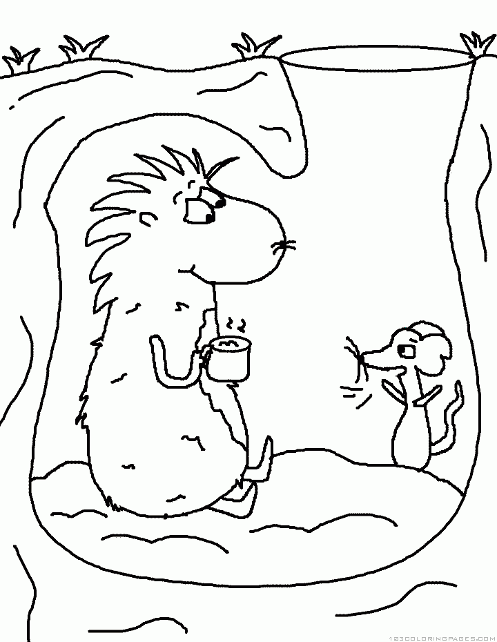 Dibujo para colorear: Marmota (Animales) #10956 - Dibujos para Colorear e Imprimir Gratis