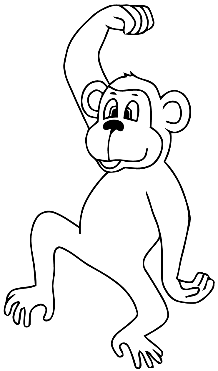 Dibujo para colorear: Mono (Animales) #14164 - Dibujos para Colorear e Imprimir Gratis