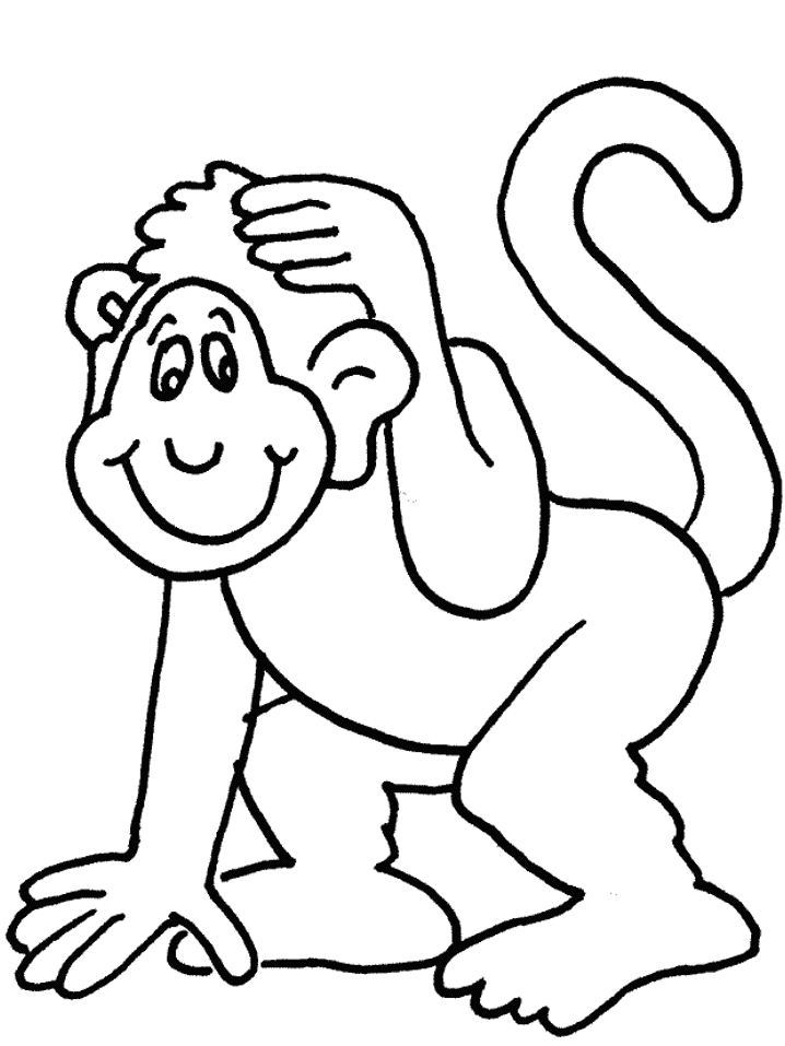 Dibujo para colorear: Mono (Animales) #14166 - Dibujos para Colorear e Imprimir Gratis