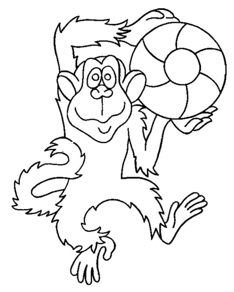Dibujo para colorear: Mono (Animales) #14208 - Dibujos para Colorear e Imprimir Gratis