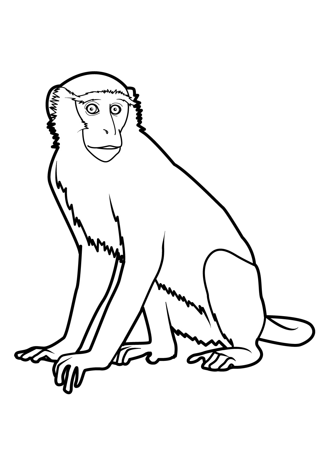 Dibujo para colorear: Mono (Animales) #14259 - Dibujos para Colorear e Imprimir Gratis