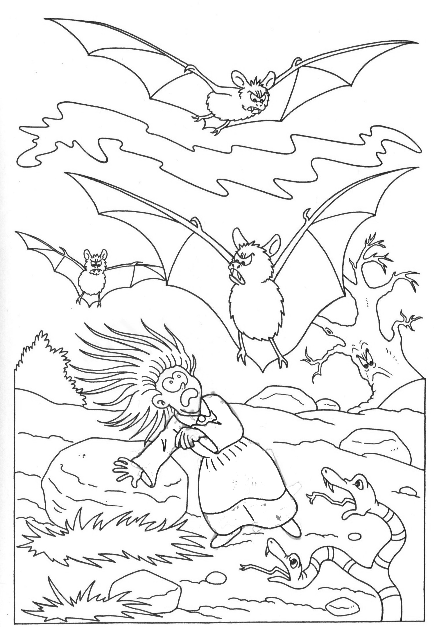 Dibujo para colorear: Muerciélago (Animales) #2077 - Dibujos para Colorear e Imprimir Gratis