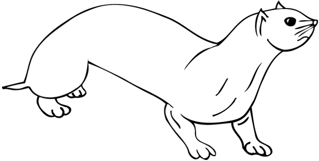 Dibujo para colorear: Nutria (Animales) #10663 - Dibujos para Colorear e Imprimir Gratis