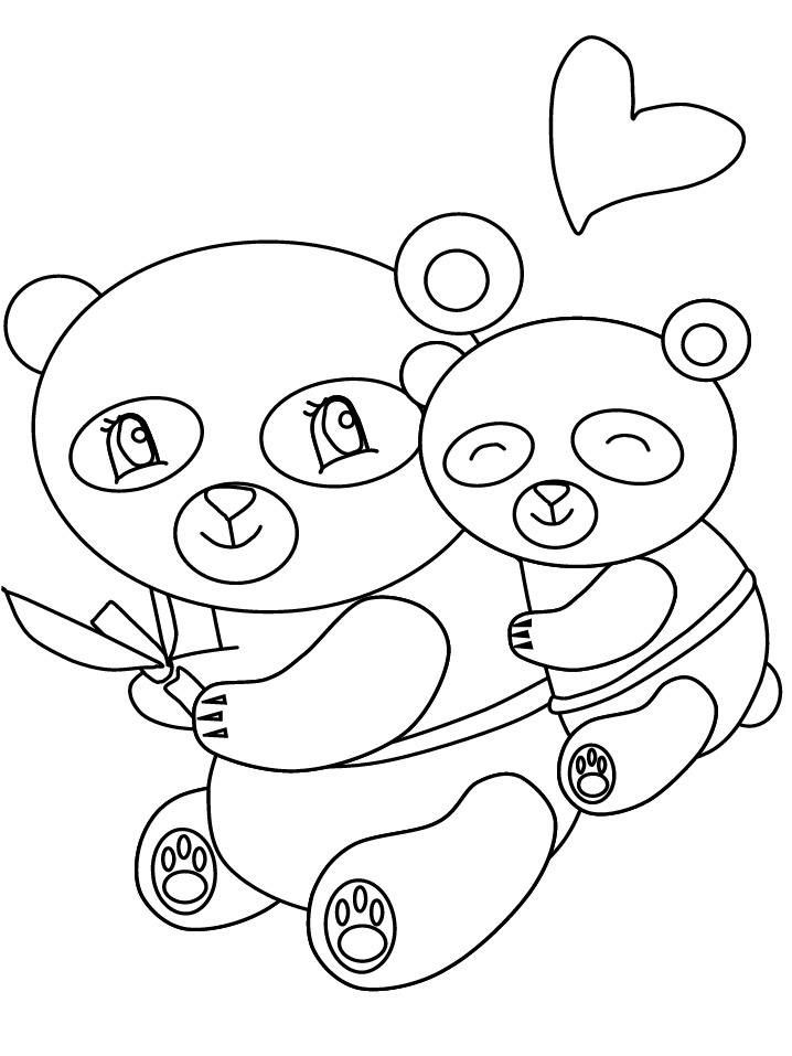 Dibujo para colorear: Panda (Animales) #12520 - Dibujos para Colorear e Imprimir Gratis