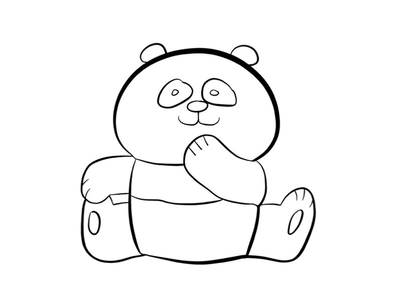 Dibujo para colorear: Panda (Animales) #12588 - Dibujos para Colorear e Imprimir Gratis