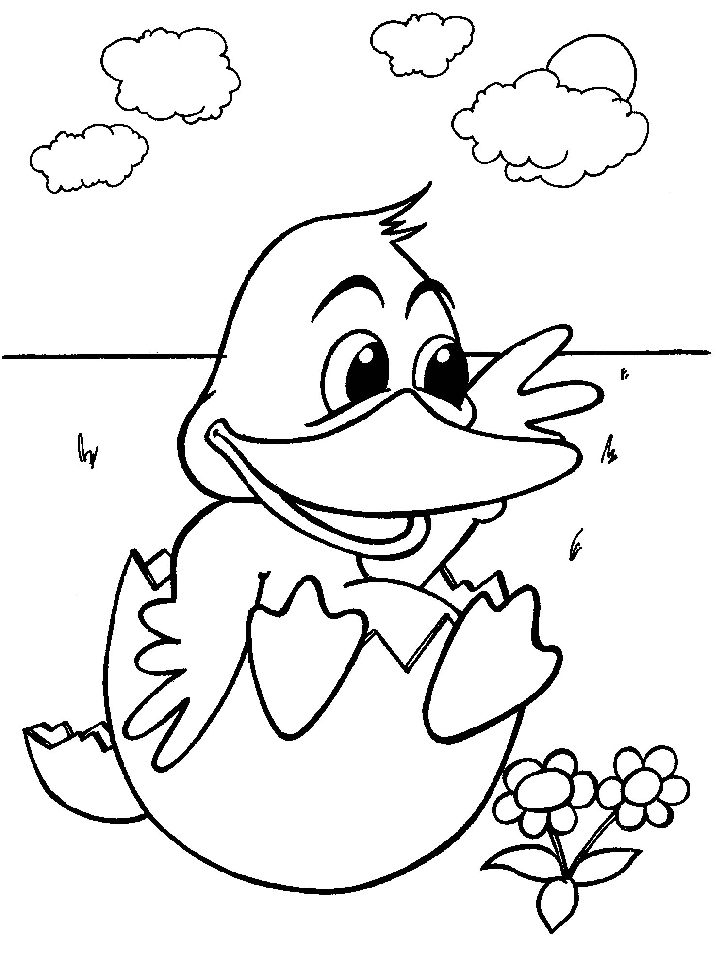Dibujo para colorear: Pato (Animales) #1465 - Dibujos para Colorear e Imprimir Gratis