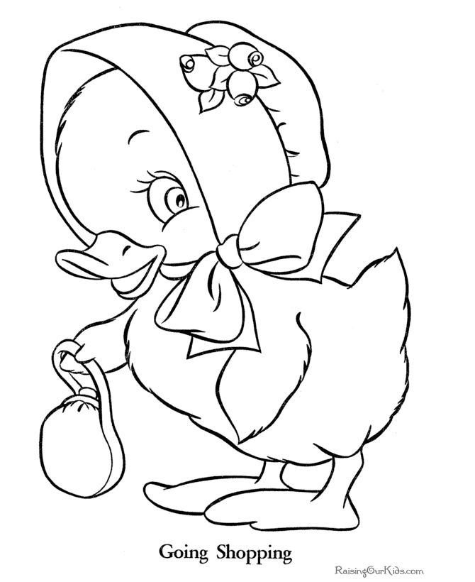 Dibujo para colorear: Pato (Animales) #1474 - Dibujos para Colorear e Imprimir Gratis